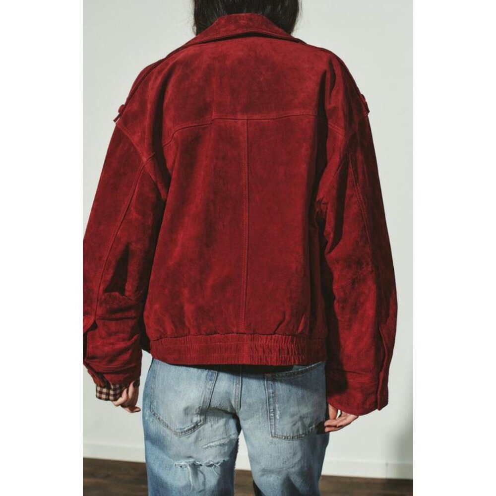 ZARA 100% SUEDE LEATHER JACKET WITH TABS - Picture 2 of 5